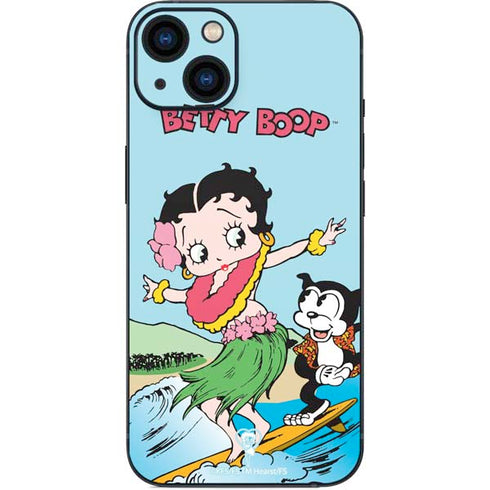 Betty Boop Surfing iPhone 14 Plus Skin